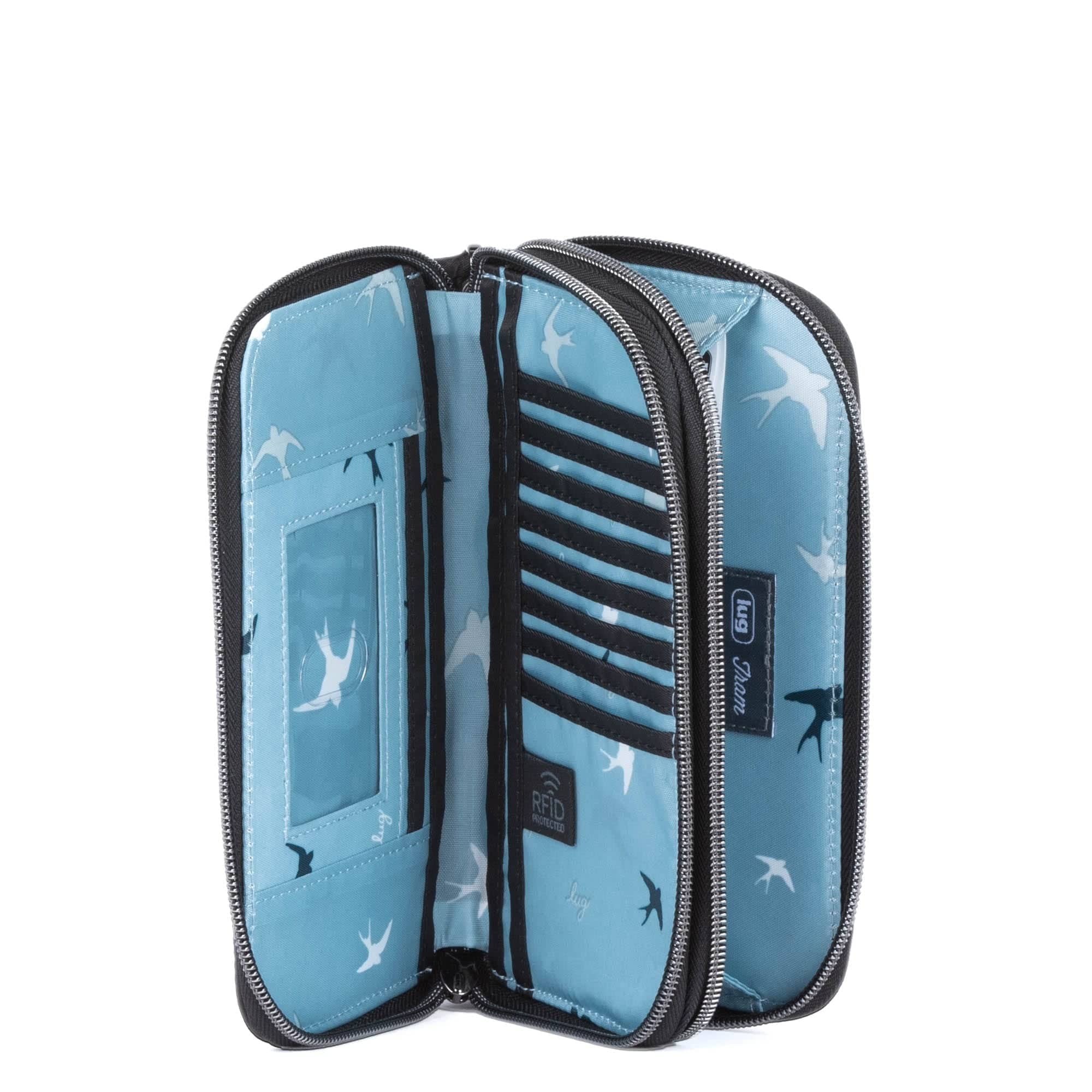 Tram Zip RFID Wallet - BLACK RAINBOW STITCH - Tram_Zip_BlackWRainbow_05